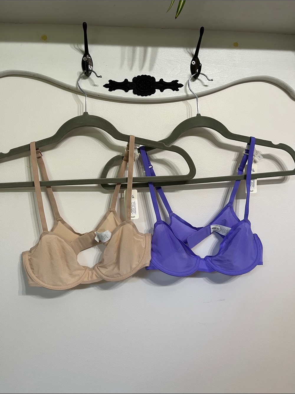 Aerie Smoothez Balconette bra bundle -Nude and Purple